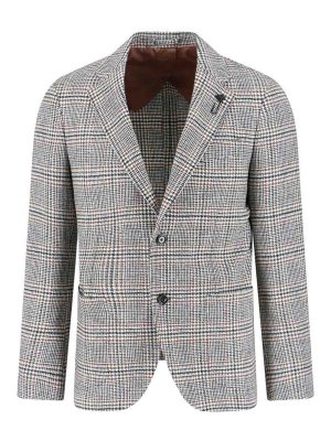 LARDINI: blazers - Single-breasted virgin wool blazer