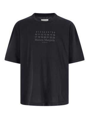 Maison Margiela: T-shirts - T-Shirt - Schwarz