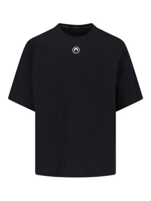 MARINE SERRE: T-shirts - T-Shirt - Schwarz