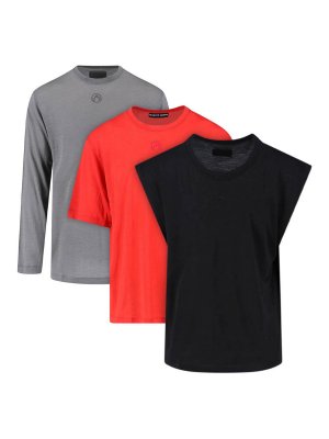 MARINE SERRE: t-shirts - Set of 2 T-Shirts and Tank Tops