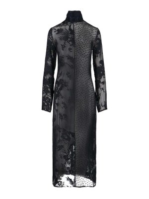 MARINE SERRE: maxi dresses - Maxi Dress In Silk Blend