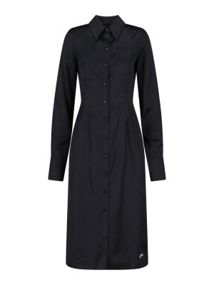 MARINE SERRE: Robe longueur genou - Robe Au Genou - Noir
