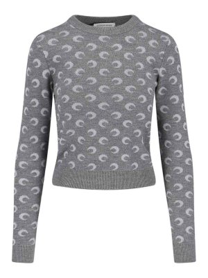 MARINE SERRE: maglia collo rotondo - Maglione Logo