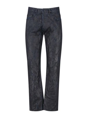 MM6 MAISON MARGIELA: jeans dritti, a sigaretta - Jeans Dritti Effetto Cerato