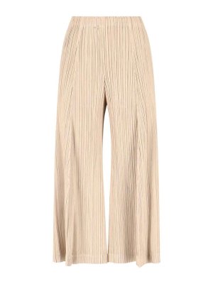 PLEATS PLEASE ISSEY MIYAKE: カジュアルトラウザー - カジュアルパンツ - 白