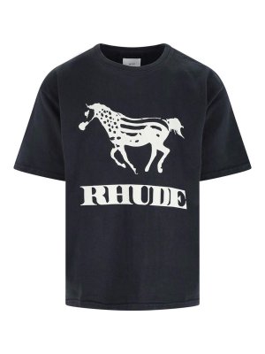 RHUDE: T-shirts - T-Shirt - Schwarz