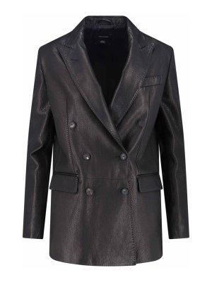 TAGLIATORE: giacche blazer - Blazer Doppiopetto In Pelle Di Agnello