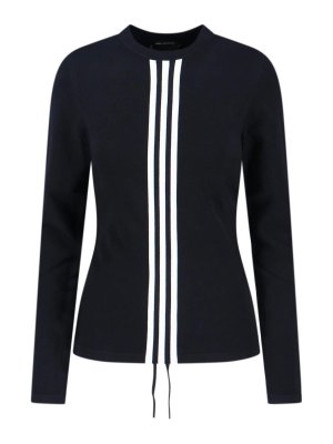 Y-3: Suéteres con cuello pico - Suéter Cuello Redondo - 3-Stripes