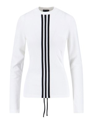 Y-3: Suéteres con cuello pico - Suéter Cuello Redondo - 3-Stripes