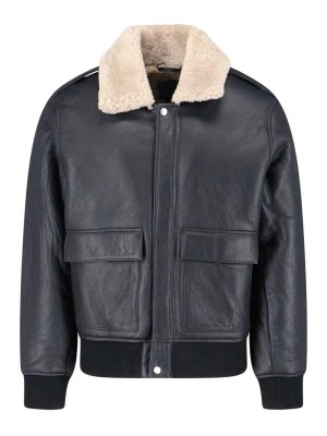 CALVIN KLEIN: Vestes en cuir - Blouson En Cuir - Noir