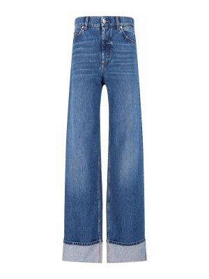DOLCE & GABBANA: jeans dritti, a sigaretta - Jeans Con Risvolto