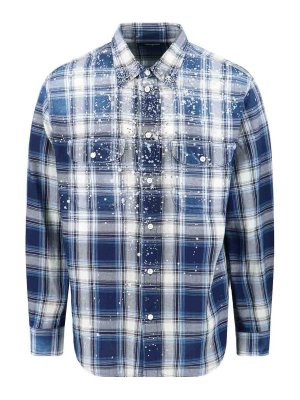 DSQUARED2: shirts - Vintage Shirt With Rhinestones