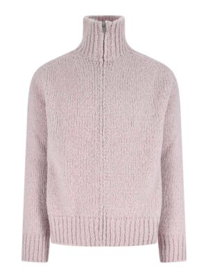JIL SANDER: crew necks - Zip-up sweater in alpaca blend