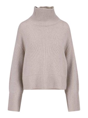 LISA YANG: Strickpullover mit Rundhalsausschnitt - Rundhalspullover - Beige