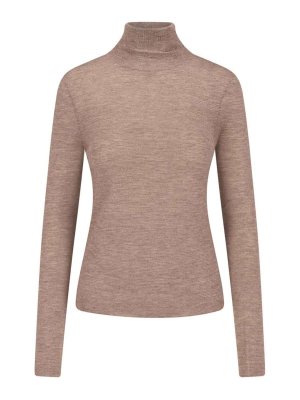 LISA YANG: Strickpullover mit Rundhalsausschnitt - Rundhalspullover - Braun