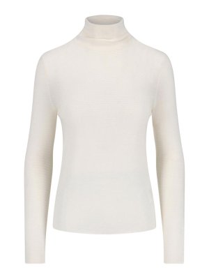 LISA YANG: Strickpullover mit Rundhalsausschnitt - Rundhalspullover - Weiß