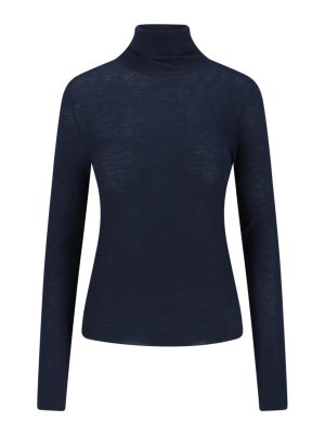 LISA YANG: Strickpullover mit Rundhalsausschnitt - Rundhalspullover - Blau