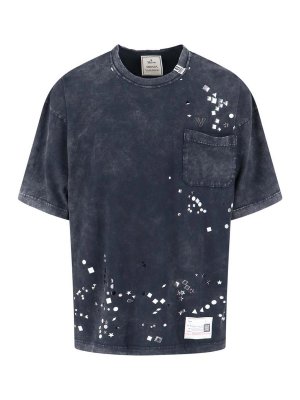 MAISON MIHARA YASUHIRO: t-shirts - Logo T-Shirt With Studs