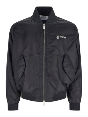OFF-WHITE: Chaquetas Bomber - Chaqueta Bomber - Negro