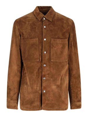 RICK OWENS: shirts - Suede Shirt Jacket