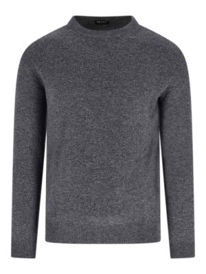 ZEGNA: Suéteres con cuello pico - Suéter Cuello Redondo - Gris