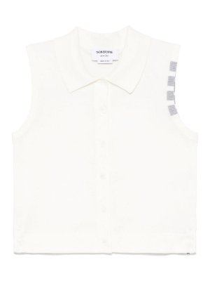 THOM BROWNE: Tops & Tank tops - 4Bar Cotton Top