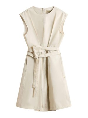 WOOLRICH: knee length dresses - Cotton Belted Dress