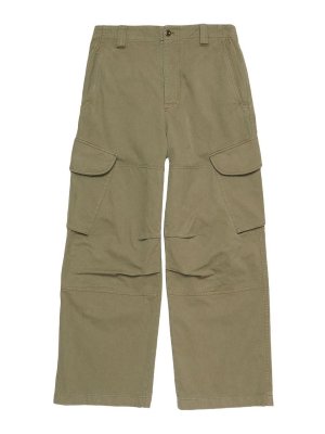 Acne Studios: casual trousers - Wide-Leg Cotton Trousers