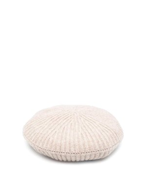 GANNI: hats & caps - Ribbed Wool Hat