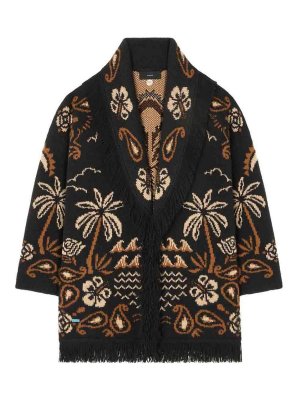 ALANUI: cardigans - Glimpse Of Eden Wool And Cashmere Cardigan