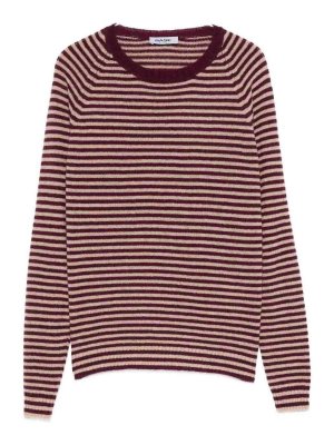 BASE: maglia collo rotondo - Maglione in lana a righe