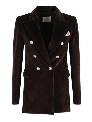CIRCOLO 1901: blazers - Cotton Double-Breasted Jacket