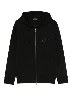 EMPORIO ARMANI: Sweatshirts & Sweaters - Logo Cotton Hoodie