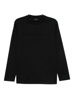 EMPORIO ARMANI: t-shirts - Logo Cotton T-Shirt