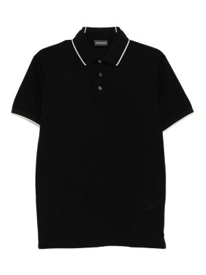 EMPORIO ARMANI: polo shirts - Logo Cotton Polo Shirt