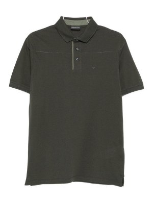 EMPORIO ARMANI: polo shirts - Logo Cotton Polo Shirt