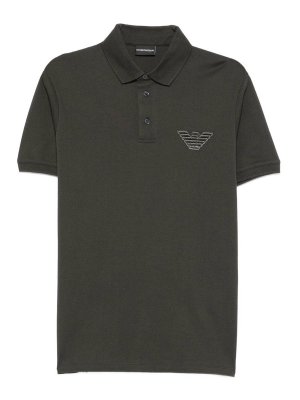 EMPORIO ARMANI: polo shirts - Logo Cotton Polo Shirt