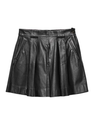 EMPORIO ARMANI: mini skirts - Leather Skirt