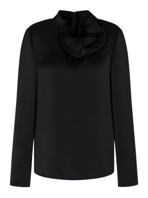EMPORIO ARMANI: crew necks - Ruffled Neckline Sweater