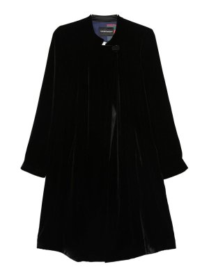 EMPORIO ARMANI: Abrigos de cuero - Abrigo De Cuero - Negro