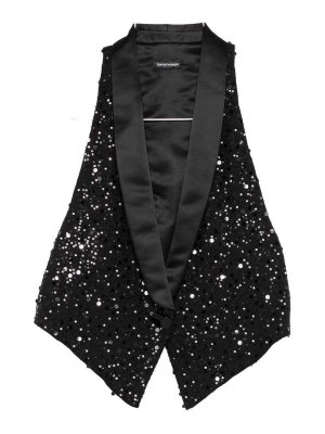 EMPORIO ARMANI: Gilets - Gilet - Noir