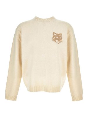MAISON KITSUNÉ: crew necks - Fox Head Wool Jumper
