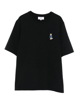 MAISON KITSUNÉ: T-shirts - T-Shirt - Noir