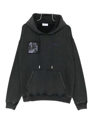 OFF-WHITE: Sweatshirts & Sweaters - Faded Painting Skate Cotton Hoodie