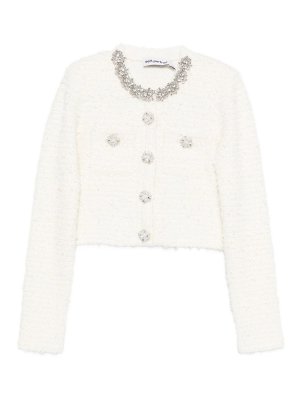 Self Portrait: cardigan - Cardigan decorato con cristalli