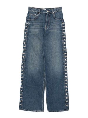 STELLA McCARTNEY: straight leg jeans - Wide-Leg Denim Jeans