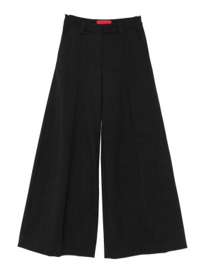 THELATEST: casual trousers - Alma Wool Blend Wide-Leg Trousers
