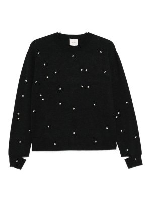 ALYSI: Suéteres con cuello pico - Suéter Cuello Redondo - Gris