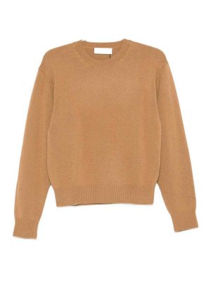 DUNST: Strickpullover mit Rundhalsausschnitt - Rundhalspullover - Camel