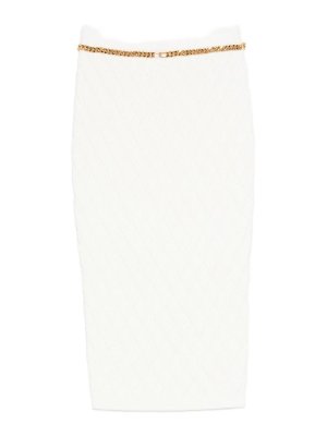 ELISABETTA FRANCHI: Knee length skirts & Midi - Knitted Midi Skirt